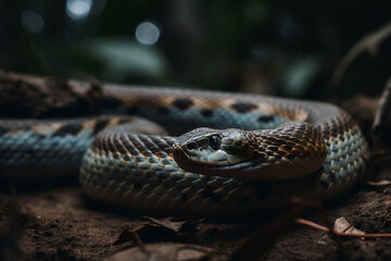Fototapeta premium snake close up portrait