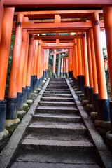 Keuken spatwand met foto Fushimi Inari Shrine Tori Gates Kyoto Japan © Timur