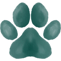 Watercolor Paw Print Clipart, Cat And Dog Paws Clipart png © Mas Water