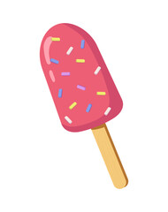 Ice cream in pink glaze concept