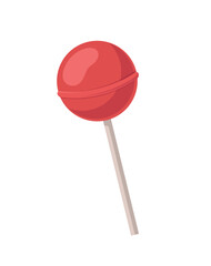 Red caramel on stick concept