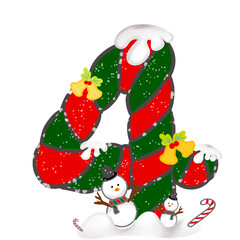 christmas tree with snowman