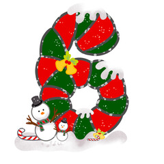 christmas card with santa claus