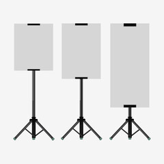set of blank tripod banners for your advertising,  vector illustration.