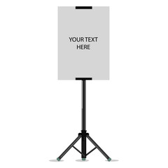 blank tripod banner for your advertising, vector illustration.