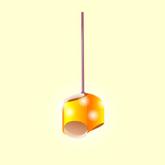 Home ceiling lamp with bulbs. Hanging lamp vector.