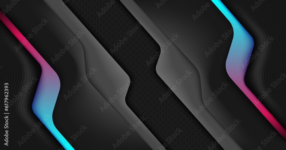 Canvas Prints glowing with lighting effect on black background