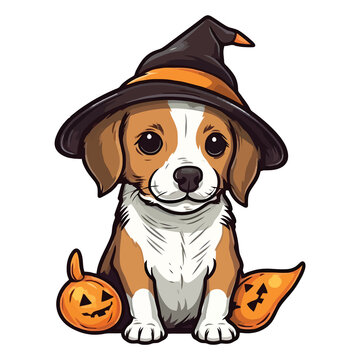 Spooktacular Pup: Jack Russell Terrier Ready for Halloween Fun