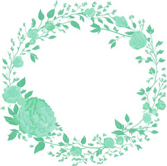 Fototapeta premium green floral frame