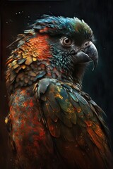 Fototapeta premium abstract galaxy bird, generative AI