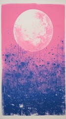 Abstract background of the moon in aesthetic colors. Generative AI