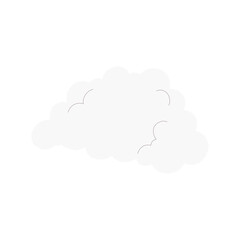 Isolated white cloud sketch icon Vector illustration