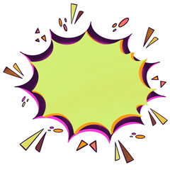 Speech bubble effect for product promotion and important information 