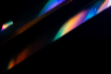 Party Lights Effect Overlay. Aesthetic Blurred Rainbow Light Texture, Fun Festive Event, Bright Bokeh Shine, Colorful Disco Club Nightlife Atmosphere. Generative AI.
