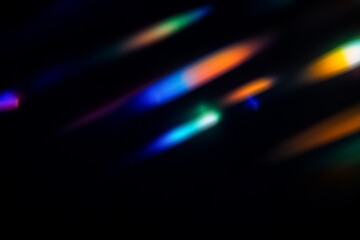 Fototapeta na wymiar Party Lights Effect Overlay. Aesthetic Blurred Rainbow Light Texture, Fun Festive Event, Bright Bokeh Shine, Colorful Disco Club Nightlife Atmosphere. Generative AI.