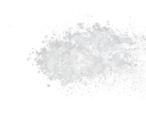 Ice Cubes explosion flying, crystal clear ice wave floating, fall down in air. Ice Brick crack cube...