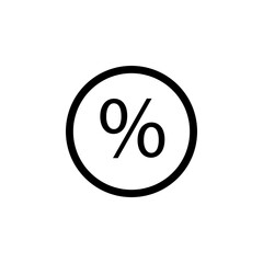 Percentage icon vector. Discount sign vector flat illustration on white background..eps