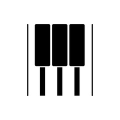Piano, icon, vector illustration flat design on white background..eps