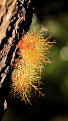 The fire caterpillar os a species as beautiful as it is dangerous. Caterpillars assume thais condition temporarily tô later become beautiful butterflies ir moths.