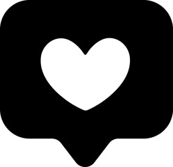 Heart Notification Icon Elements Glyph Semi Solid Style