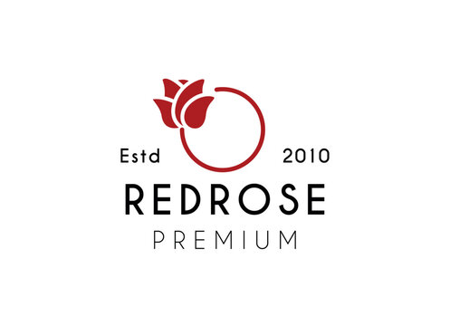 Rose Flower Logo Design Vector