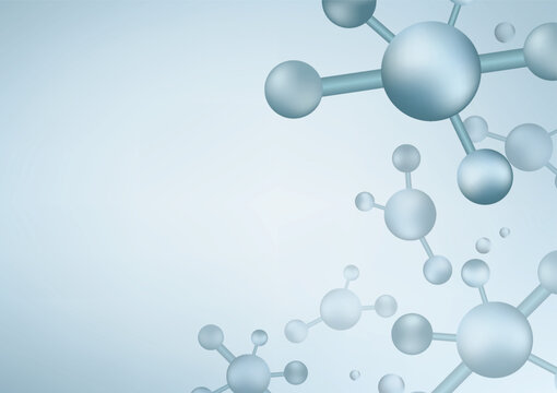 vector illustration of  molecule background banner