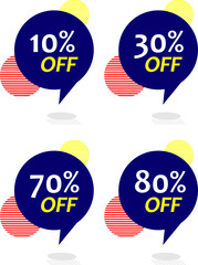 set of discount labels illustration design