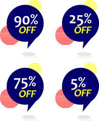 set of discount labels illustration design