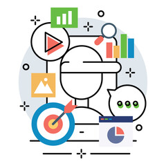 Illustration of Influencer design. Business promotion design