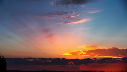 Naklejka premium sunset over the ocean