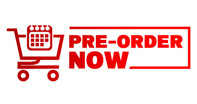 pre order stickers and shopping cart illustration