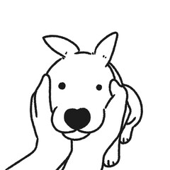 dog, animal, cartoon, pet, vector, white, illustration, cute, mammal, puppy, isolated, cat, head, wolf, breed, canine, chihuahua, funny, happy, tail, pets, face, character, icon, black, dalmatian