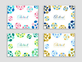 set of hand drawn abstract abstract backgrounds