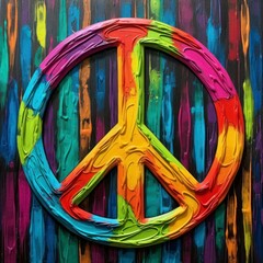 Colorful peace symbol.