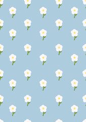 Seamless pattern with daisy Eps 10 vector.