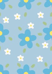 Seamless pattern with daisy Eps 10 vector.