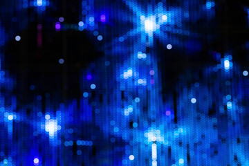 Graphical blue circle bokeh on blurred background.