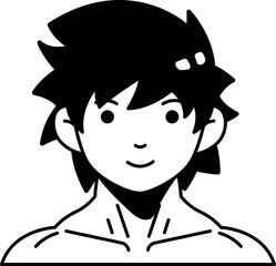 Muscle Man boy avatar User person people cartoon cute Semi-Solid Transparent Style