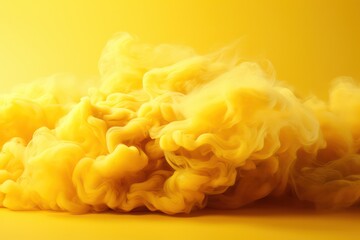 黄色の背景と黄色の煙のテクスチャ、ジェネレーティブ、AI