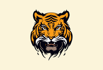 tiger head animal vector