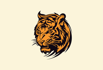 tiger head wild vector