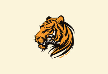 tiger head wild vector logo