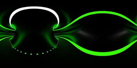 3D Illustration; Computer-generated imagery;  CGI modeling; HDRI; 360º view panoramic; Green Tunnel