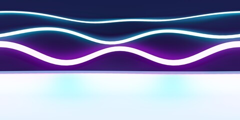 3D Illustration; Computer-generated imagery;  CGI modeling; HDRI; 360º view panoramic; Sci-fi space iridescent edgy neon projection
