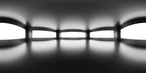 3D Illustration; Computer-generated imagery;  CGI modeling; HDRI; 360º view panoramic; lighting room interior studio lights 