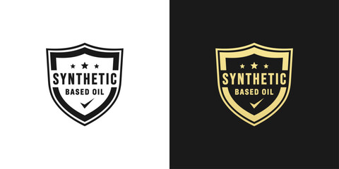 Synthetic based oil sign or Synthetic based oil symbol vector isolated in flat style. Synthetic based oil sign for product packaging design element. Simple Synthetic based oil symbol vector.