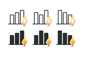 Infographic electricity icon. Illustration vector