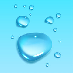 Transparent water bubbles. transparent isolated realistic design elements. can be used with any background