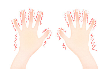 手と指のしびれ　ビリビリとした手指の痛み