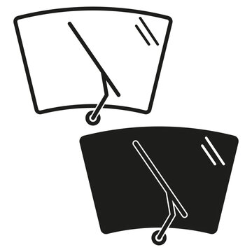 Car windscreen wiper icon. Vector illustration. stock image.